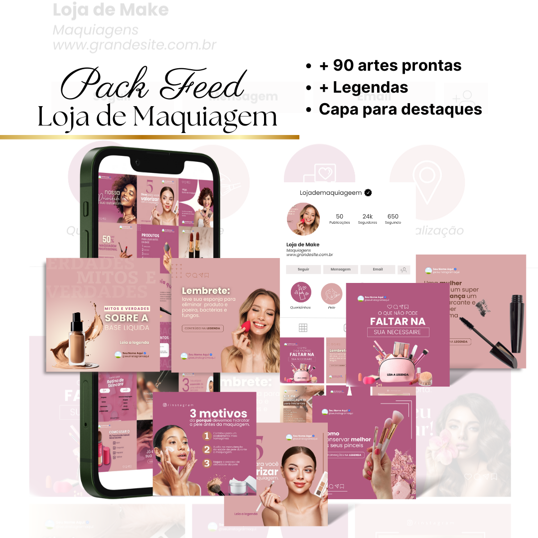 perfil loja de maquiagem