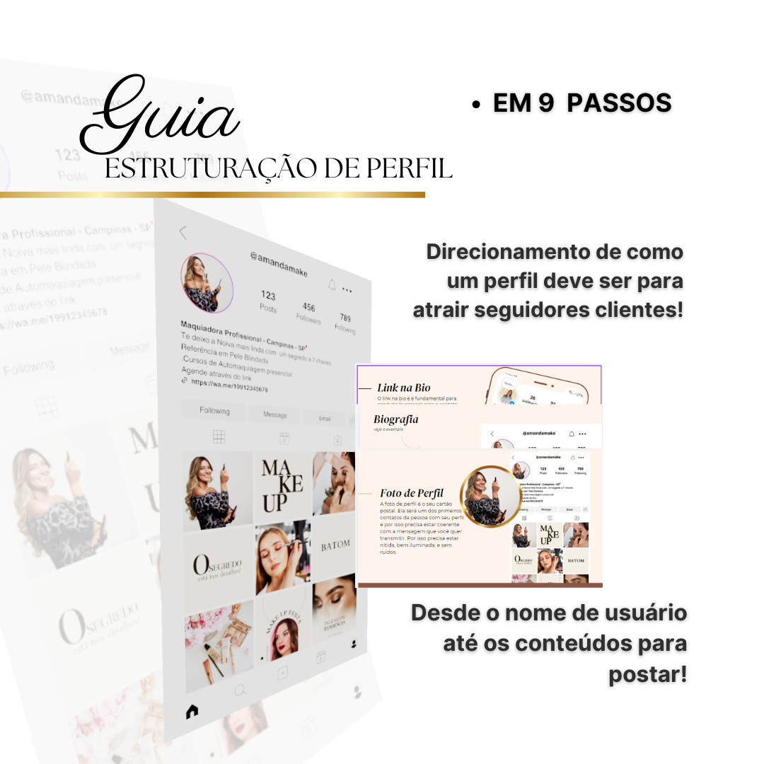 guia para estruturar perfil maquiagem
