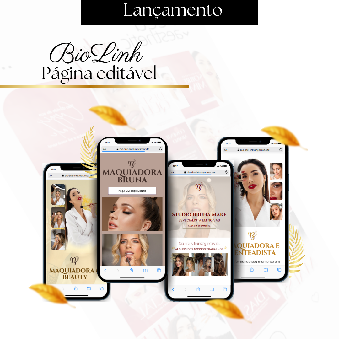 página de link para bio, site personalizado